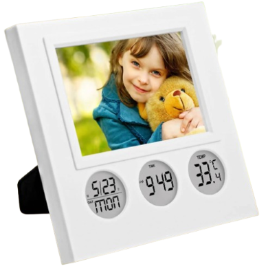 Bubble Clock with Photo Frame